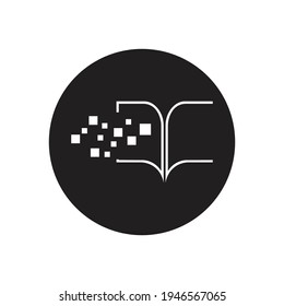 Digital book logo technology vector icon design