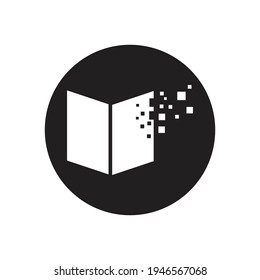 Digital book logo technology vector icon design