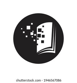 Digital book logo technology vector icon design