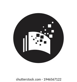 Digital book logo technology vector icon design