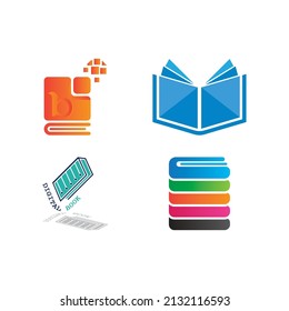 Digital book logo technology vector icon design