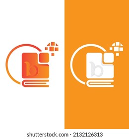 Digital book logo technology vector icon design