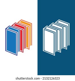 Digital book logo technology vector icon design