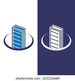 Digital book logo technology vector icon design