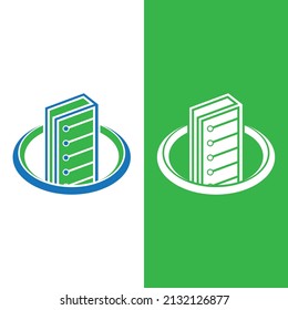 Digital book logo technology vector icon design