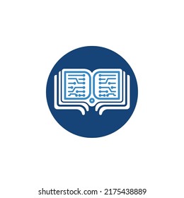 Digital book logo technology vector icon design