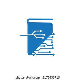 Digital book logo technology vector icon design