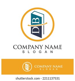 Digital book logo technology vector icon design