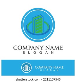 Digital book logo technology vector icon design