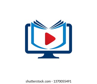 Digital Book Logo Template, Icon, Symbol - Vector
