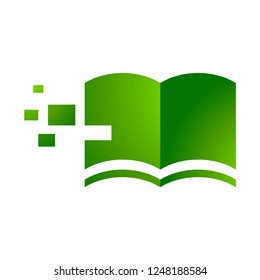 Digital book logo template vector e-learning icon design