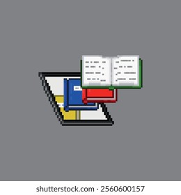 Digital book, pixel art object