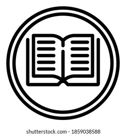 Icono de lector de libros digitales. Icono vector del lector de libros digitales de esquema para diseño web aislado en fondo blanco
