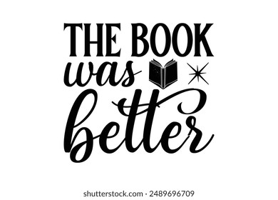 Digital book typography t shirt design