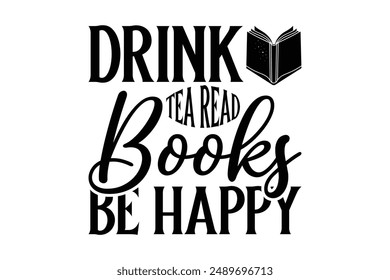 Digital book typography t shirt design