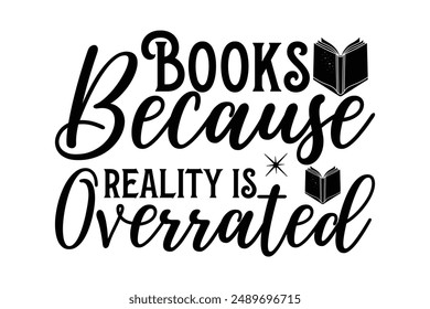 Digital book typography t shirt design