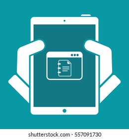 Digital book - Vector flat icon