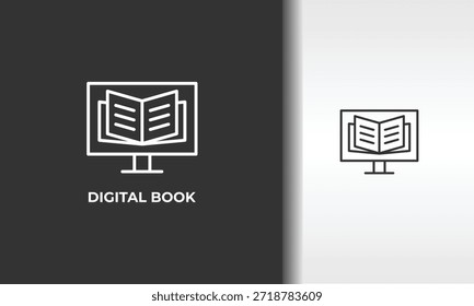Digital Book Vector, Icon Or Logo Sign Isolated Symbol Illustration