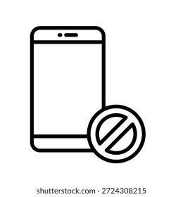 Digital Boundaries Outline Icon Vector Illustration