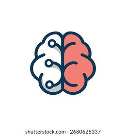 Cerebro digital Logotipo abstracto Estilo moderno