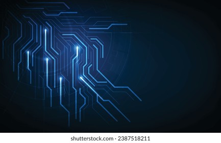 Circuito cerebral digital de Inteligencia Artificial de IA con ingeniería y procesamiento de datos, robot AI de servicio al cliente, tecnología de asignación rápida de IA, inteligencia empresarial