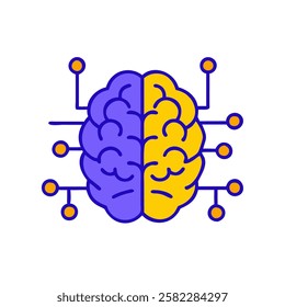 Digital brain with circuits representing artificial intelligence