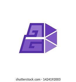 Digital brain education simple modern concept. Can use for logo, icon, symbol, mascott vector