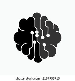 Digital Brain Icon High Technology Intelligent Stock Vector (Royalty ...