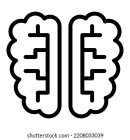 Digital Brain Icon Outline Vector. Service Money. Plant Investor