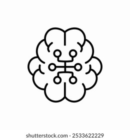 digitales Hirnsymbol, Vektorsymbol