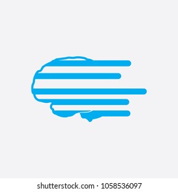 digital brain logo template