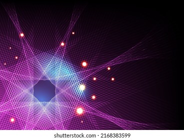 red cerebral digital, tecnología de conexión a internet de fondo abstracto, vector de comunicación del ciberespacio