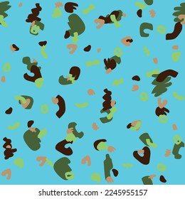 Digital Brown Camouflage. Vector Grey Texture. Seamless Camo Brush. Hunter Military Background. Grey Camo Print. Seamless Paint. Abstract Vector Camoflage. Beige Repeat Pattern. Tree Urban Canvas.