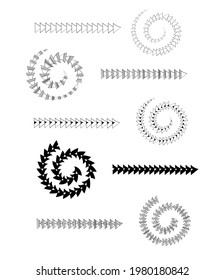 digital brush four pieces triangle EPS