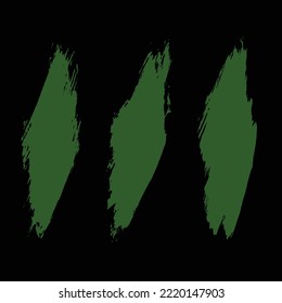 Digital brush patterns that have the green color made on a black background