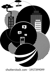 Digital building data center network cloud transfer