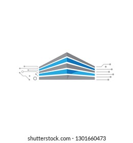 digital building, vector icon