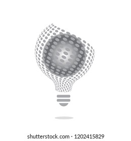 Digital Bulb logo  of information technology.Lighting and the growth of digital technology business and success.