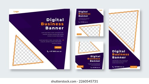 Digital Business Banner for Social Media Post, Mobile App, Banners, Promotinal and Presentation Flyer Template