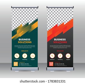 Digital business conference roll up banner signage standee 