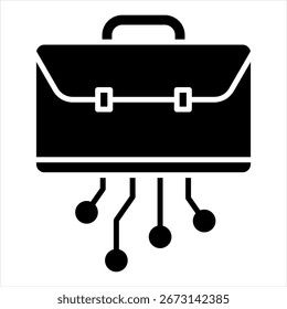 Ilustración vectorial de icono de glifo de negocio digital