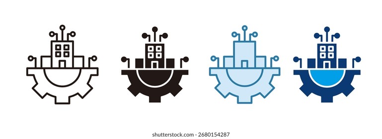Digital Business-Symbol - Sammlung mehrerer Stile festlegen