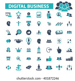 digital business icons
