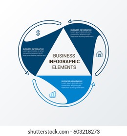 Digital Business Infographic. Vector