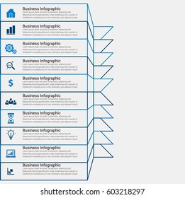 Digital Business Infographic. Vector