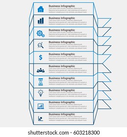 Digital Business Infographic. Vector