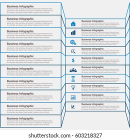 Digital Business Infographic. Vector