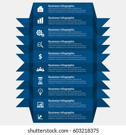Digital Business Infographic. Vector