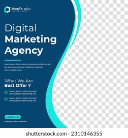 DIGITAL BUSINESS MARKETING AGENCY EXPERT SOCIAL MEDIA POST TEMPLATE