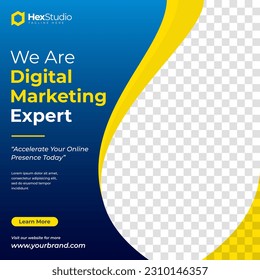 DIGITAL BUSINESS MARKETING AGENCY EXPERT SOCIAL MEDIA POST TEMPLATE
